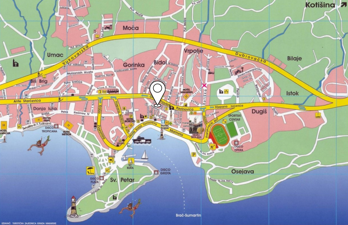 Map of Makarska